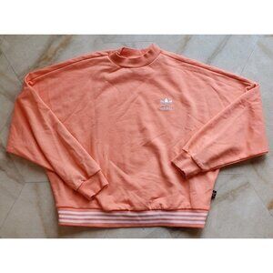 ADDIAS Pharrell Williams Hu Hiking Women’s Cropped Coral Crewneck Sweatshirt Med